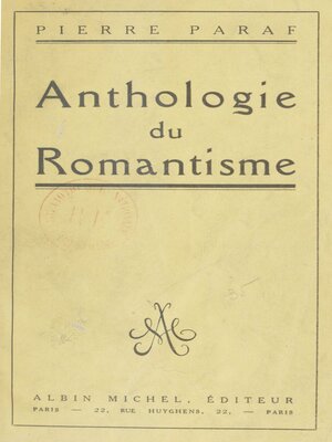 cover image of Anthologie du romantisme